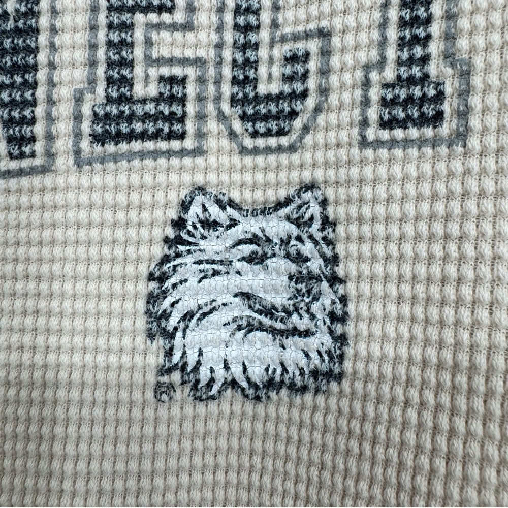 Men’s Champs Med Univ of Connecticut Huskies Waffle Weave Thermal LS Shirt - Picture 3 of 6